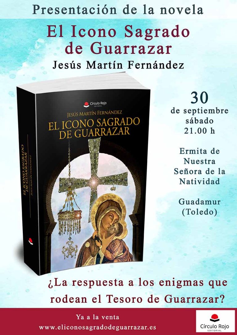 cartel presentación novela el icono sagrado de guarrazar guadamur