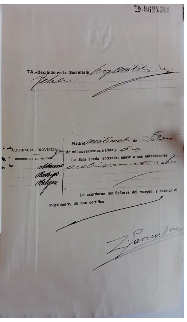 Cierre del sumario del robo de la corona de Suintila en la Audicencia Nacional