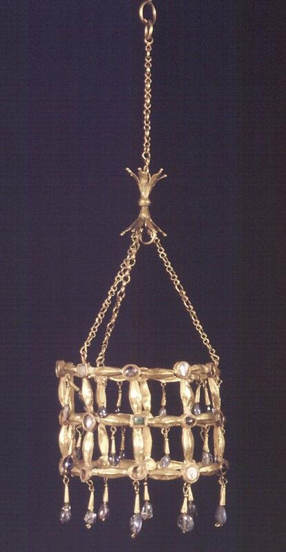 Tesoro de Guarrazar corona de enrejado museo arqueológico nacional