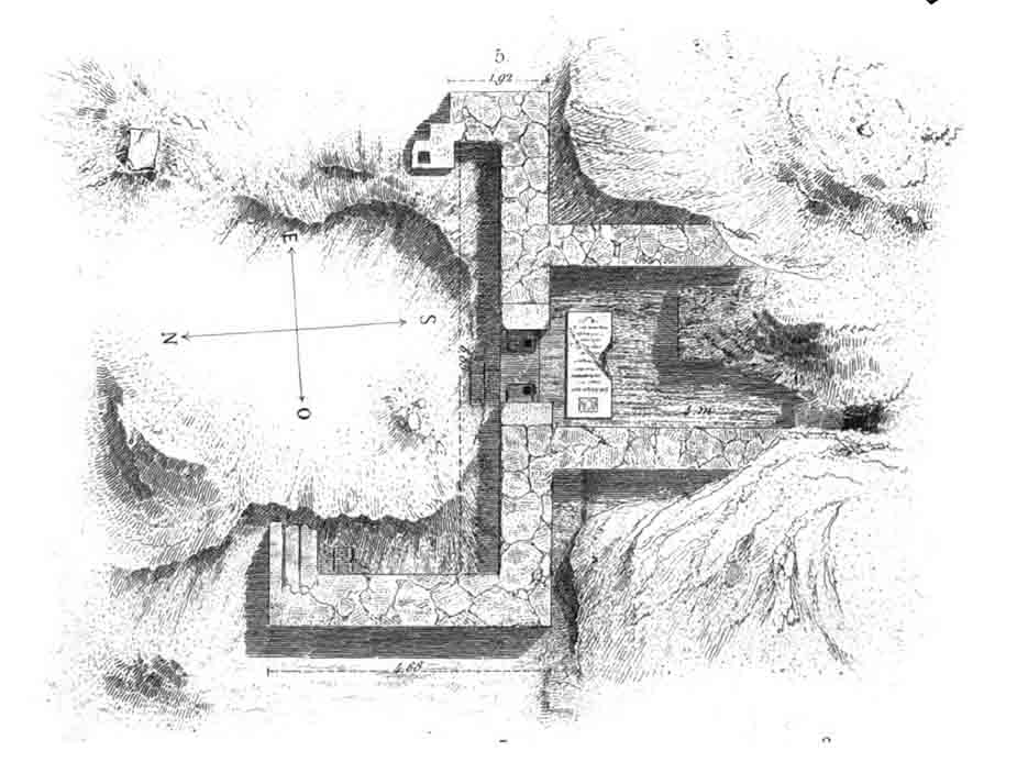 Croquis yacimiento Guarrazar capilla Crispin